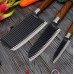 5 PCS Kitchen Knife Set Non-stick Coating Stainless Steel Chef Knife Carving Knife Cleaver Scissors for Kitchen